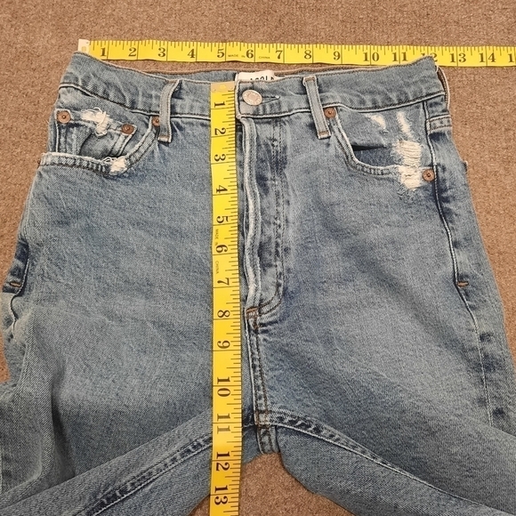 Agolde Nico High Rise Straight Button Fly Jeans Womens Size 25 - Picture 6 of 10